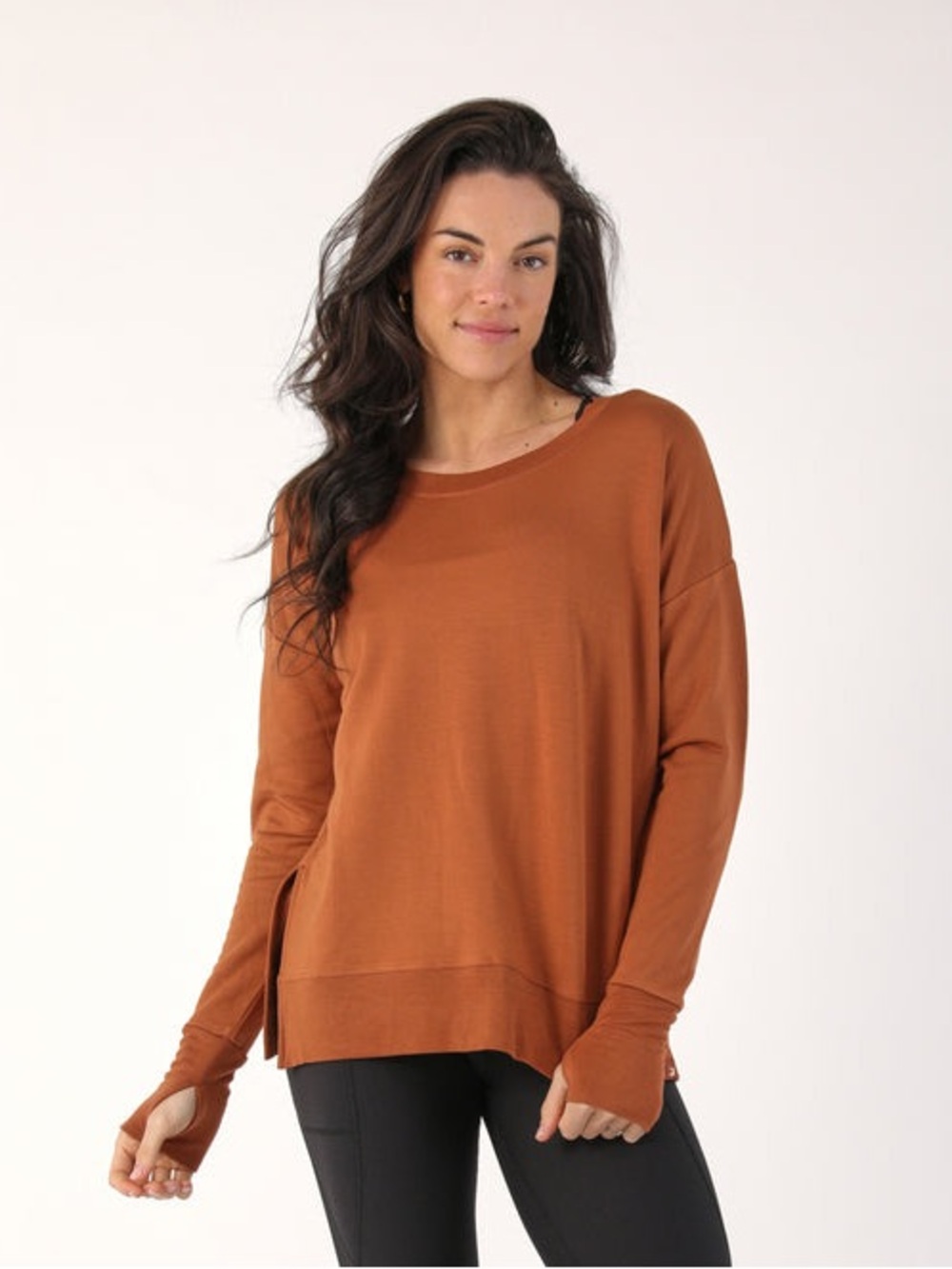 ATHLETA | Rust Crewneck Long Sleeve Pullover